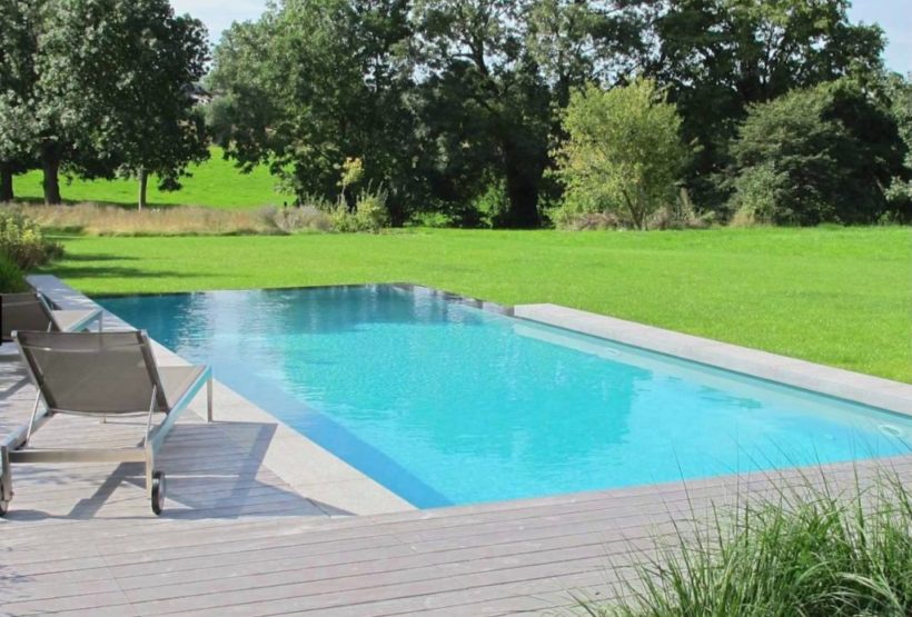 Construction de piscine creusée en Belgique - été