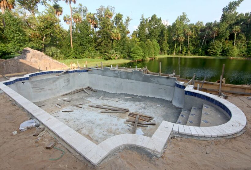 Construction d’une piscine avec le coffrage perdu